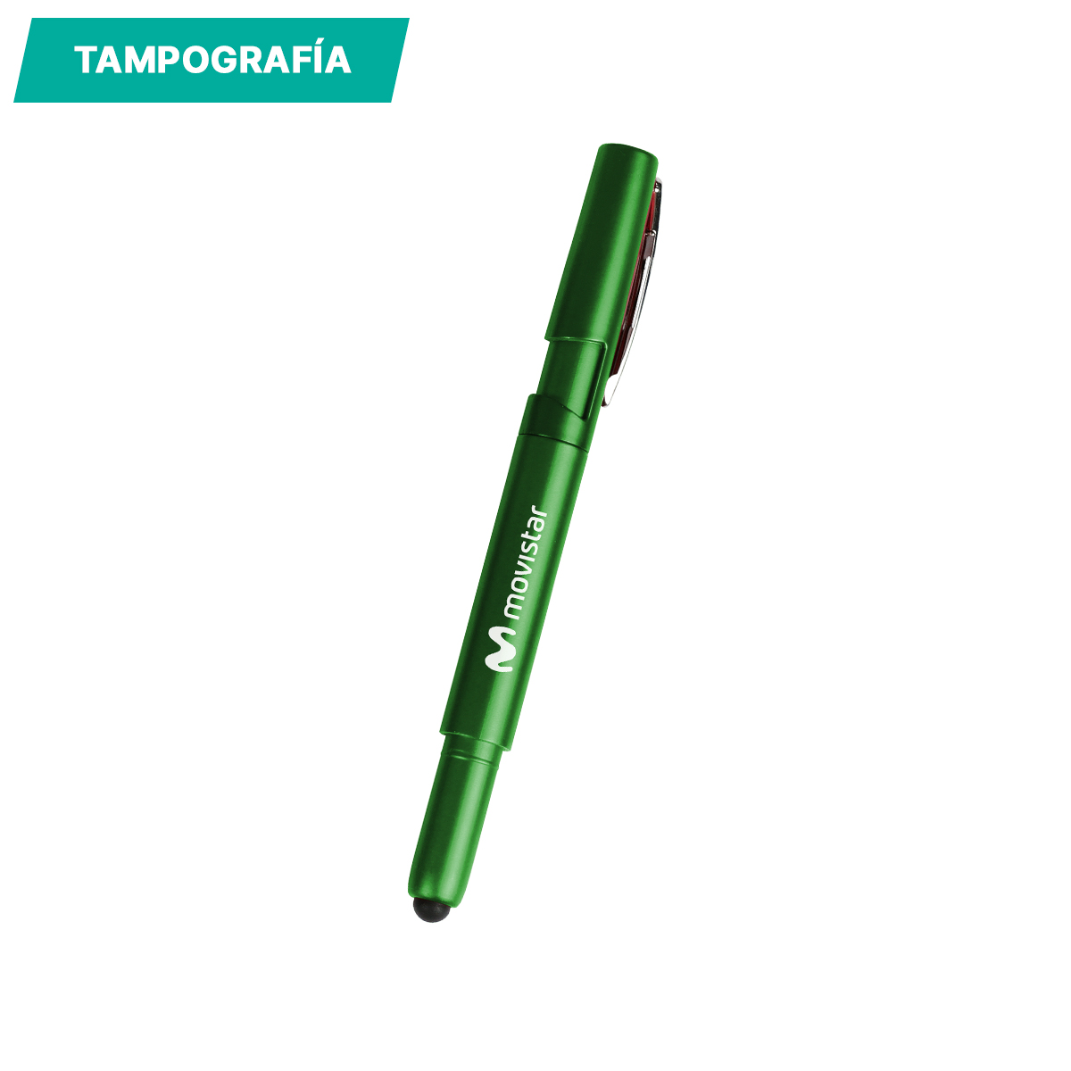 Bolígrafo multifunciones de plástico con luz Meybod. - Vista 3