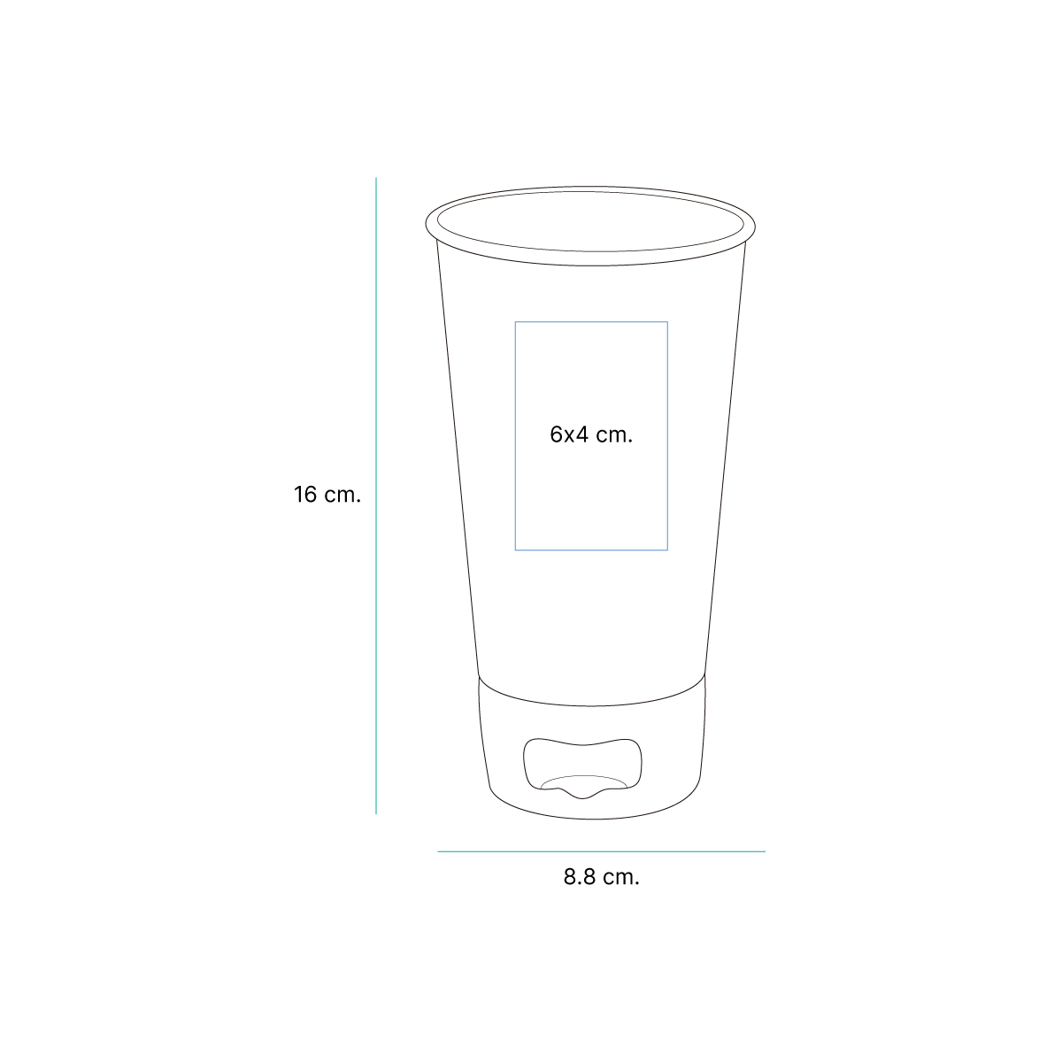 Vaso con destapdor Brak. - Vista 8