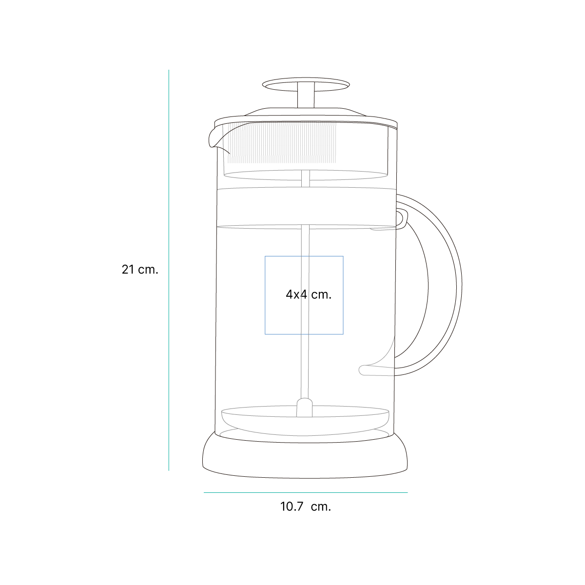 Prensa francesa de 1,000 ml. - Vista 6