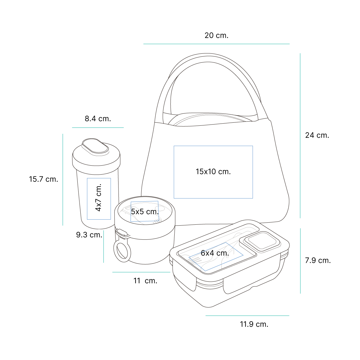Lonchera con contenedores Suluq. - Artículos Promocionales MAS RECIO