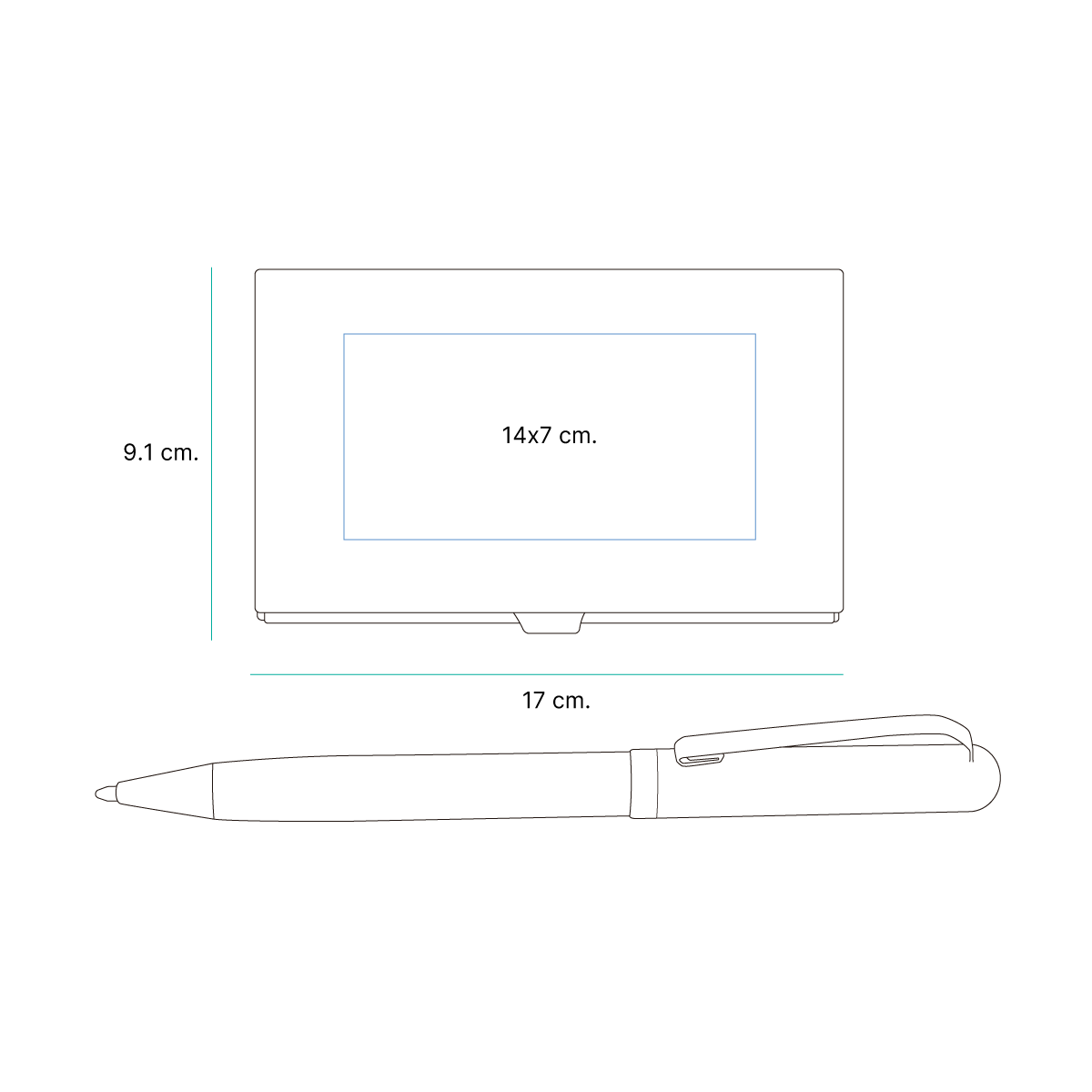 Set de pluma y tarjetero Daraya.