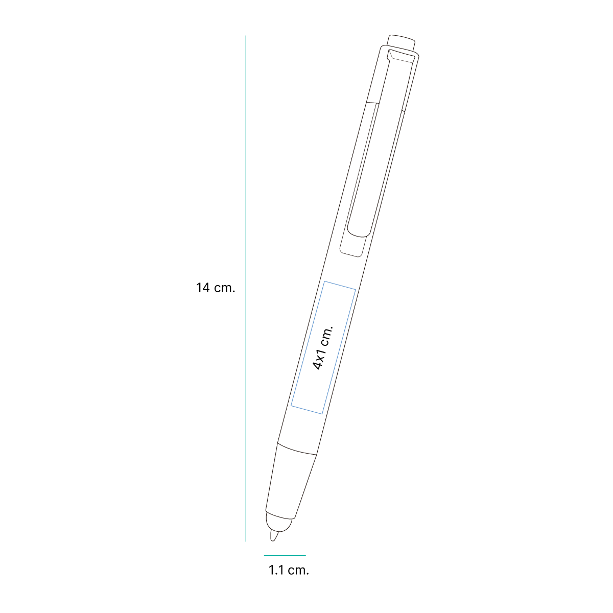 Bolígrafo en aluminio Kozan. - Vista 7