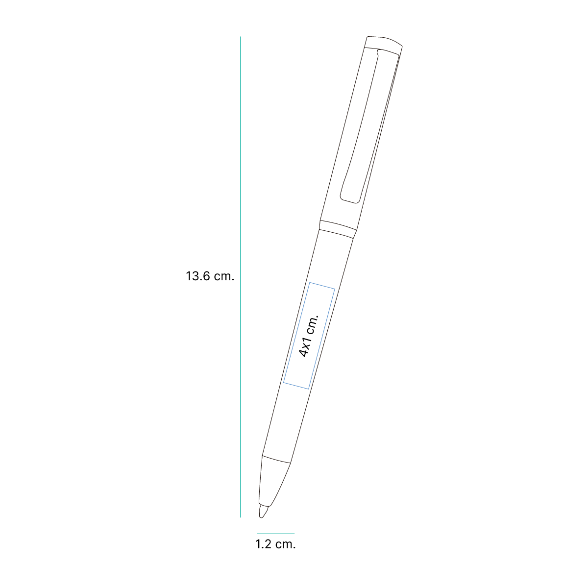Bolígrafo twist tipo barrel Khalis. - Vista 5