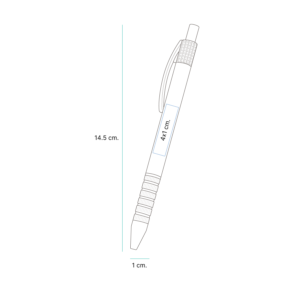 Bolígrafo metálico de aluminio Zubay. - Vista 5