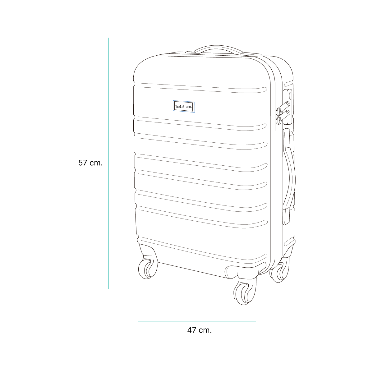 Maleta rígida de viaje. - Vista 9