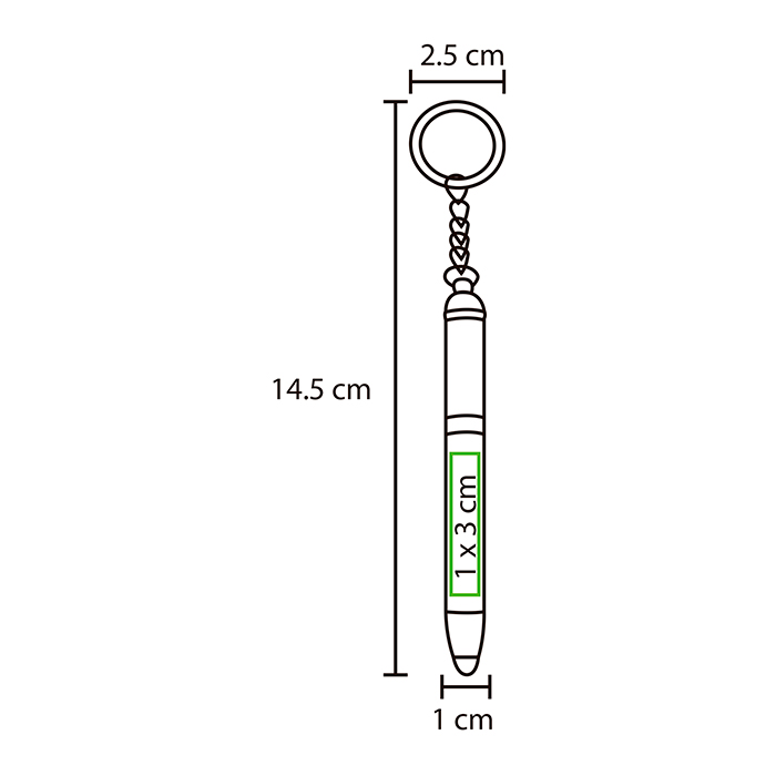 Bolígrafo mini llavero West. - Vista 3