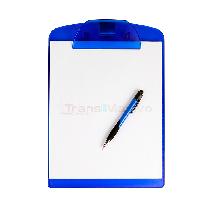 Tabla de plástico con clip para documentos. - Artículos Promocionales MAS RECIO