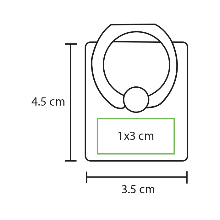 Anillo metálico porta celular. - Vista 2