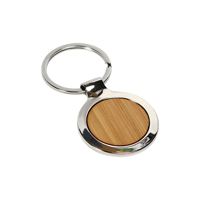 Llavero de bambú Ennis. - Artículos Promocionales MAS RECIO