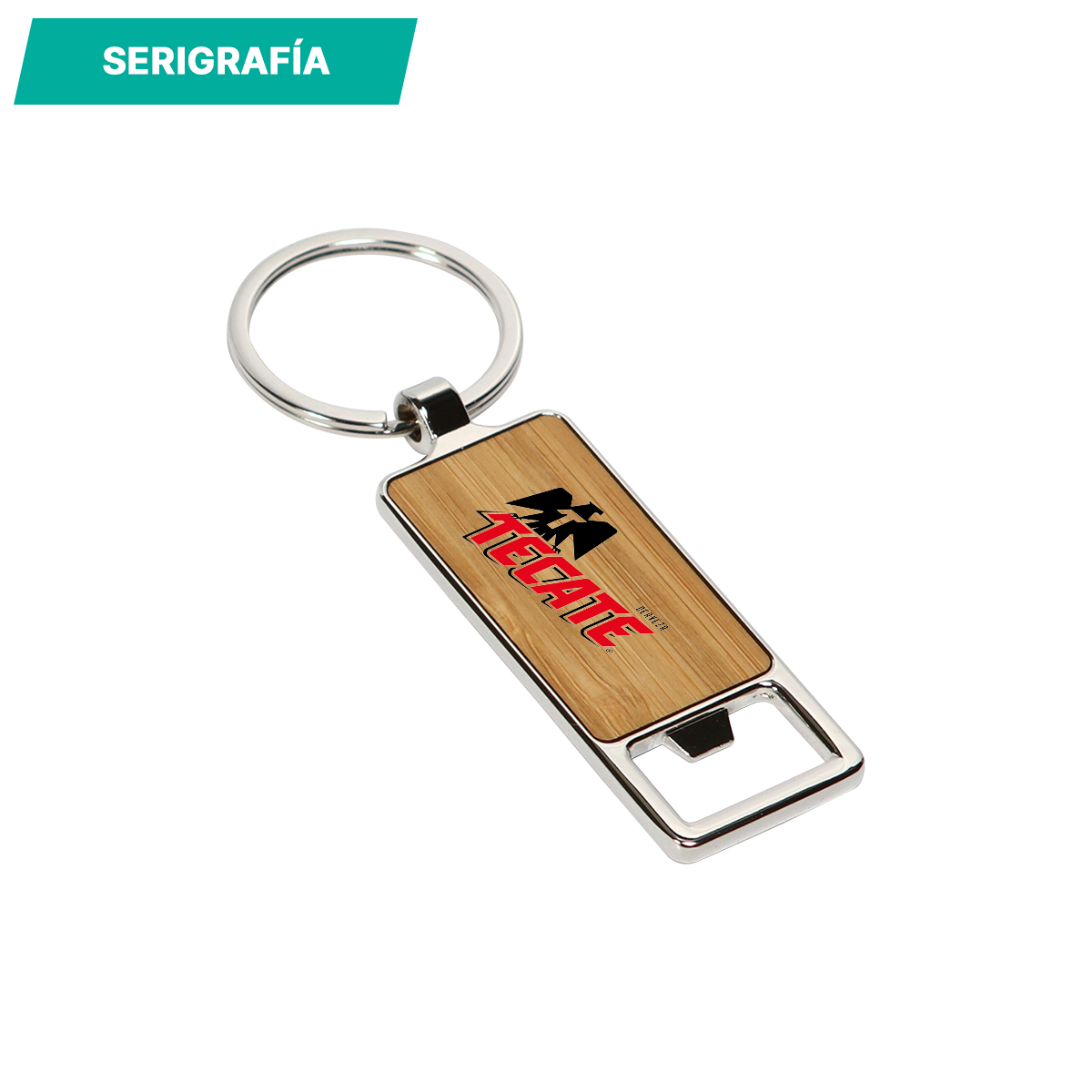 Llavero de bambú Fahan. - Vista 2