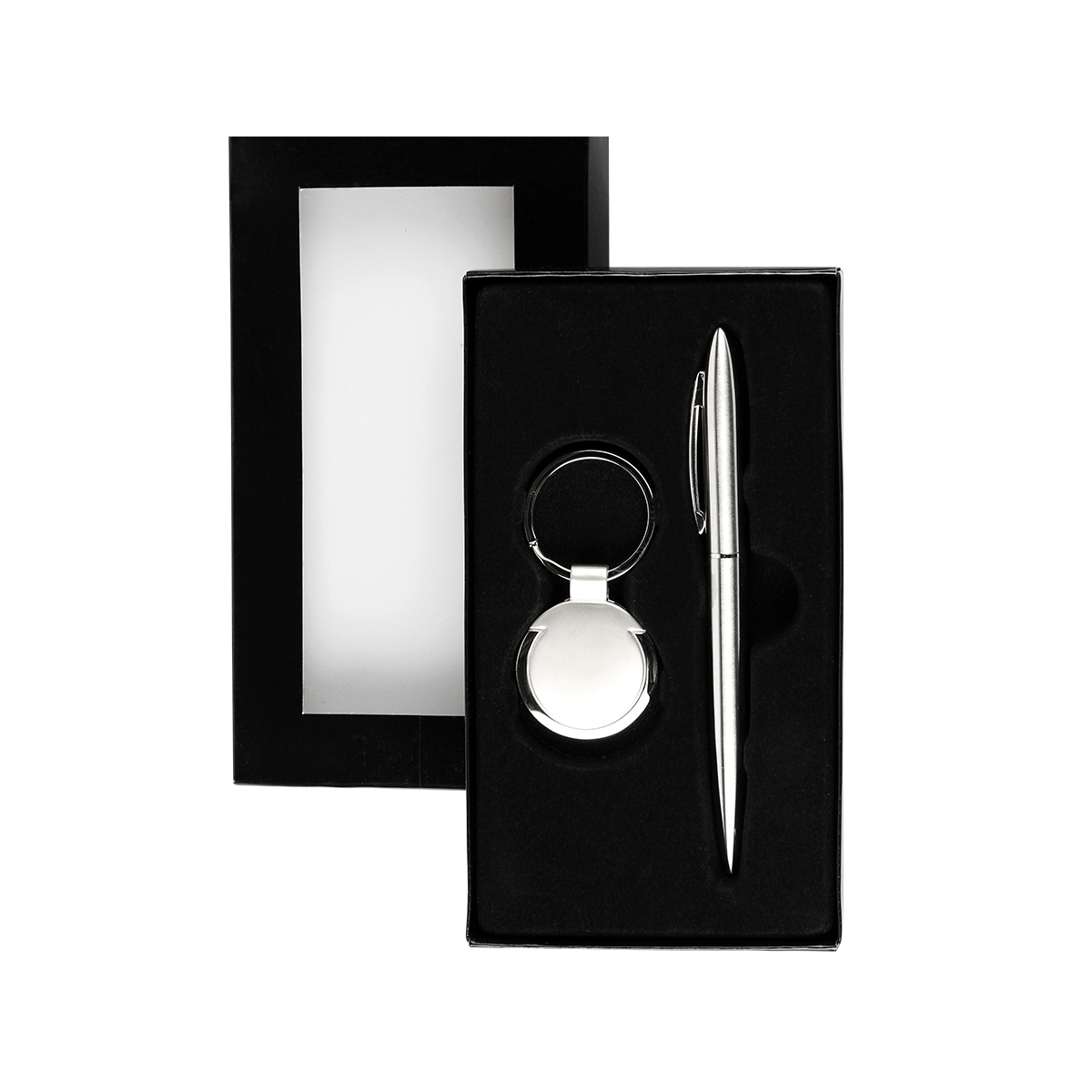 Set de llavero con bolígrafo Condesa. - Artículos Promocionales MAS RECIO