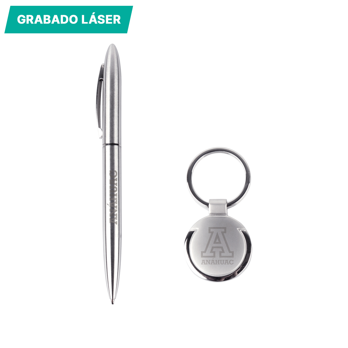 Set de llavero con bolígrafo Condesa. - Vista 3