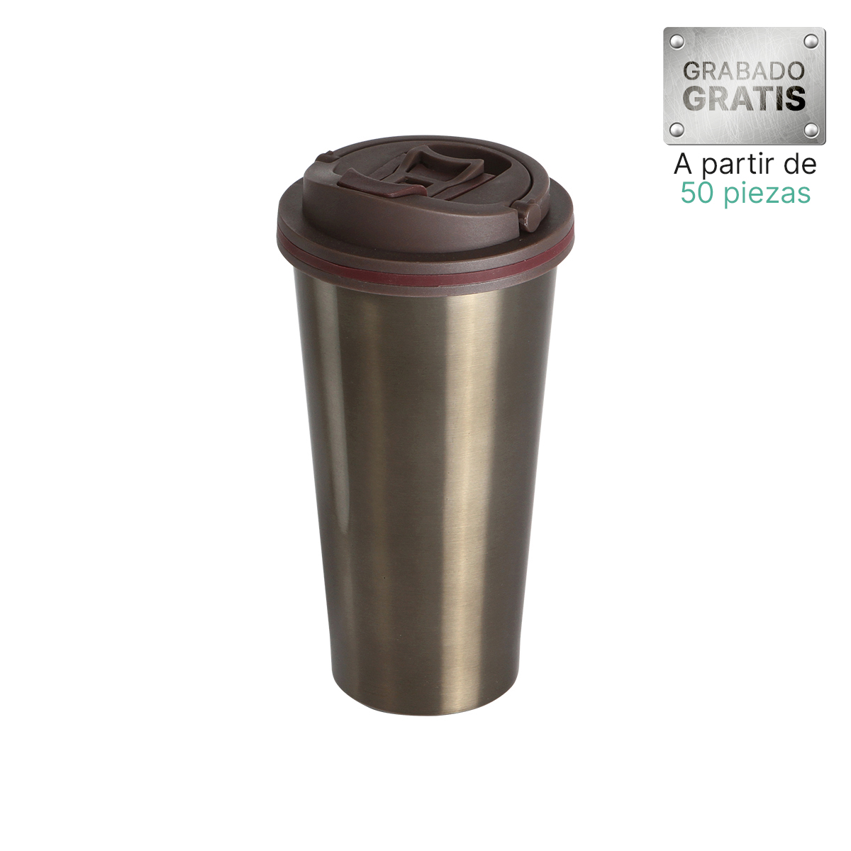 Vaso de aluminio. - Artículos Promocionales MAS RECIO